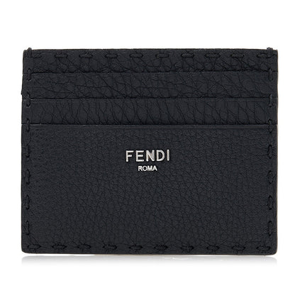 FENDI SELLERIA CALFSKIN LEATHER CARD HOLDER