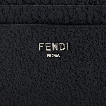FENDI SELLERIA CALFSKIN LEATHER CARD HOLDER