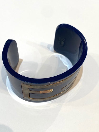 FENDI VINTAGE LOGO CUFF BRACELET