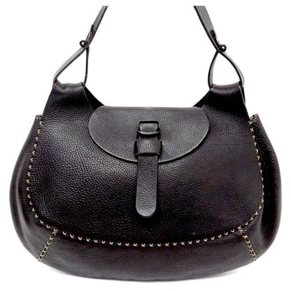 FENDI VINTAGE SELLERIA CALFSKIN LEATHER SHOULDER BAG