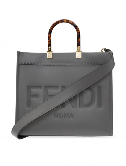 FENDI VITELLO KING FENDI SUNSHINE MEDIUM LEATHER SHOPPER TOTE BAG