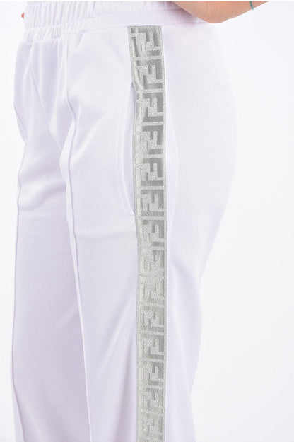 FENDI WIDE LEG FENDIRAMA JOGGERS WITH SIDE MONOGRAM BAND