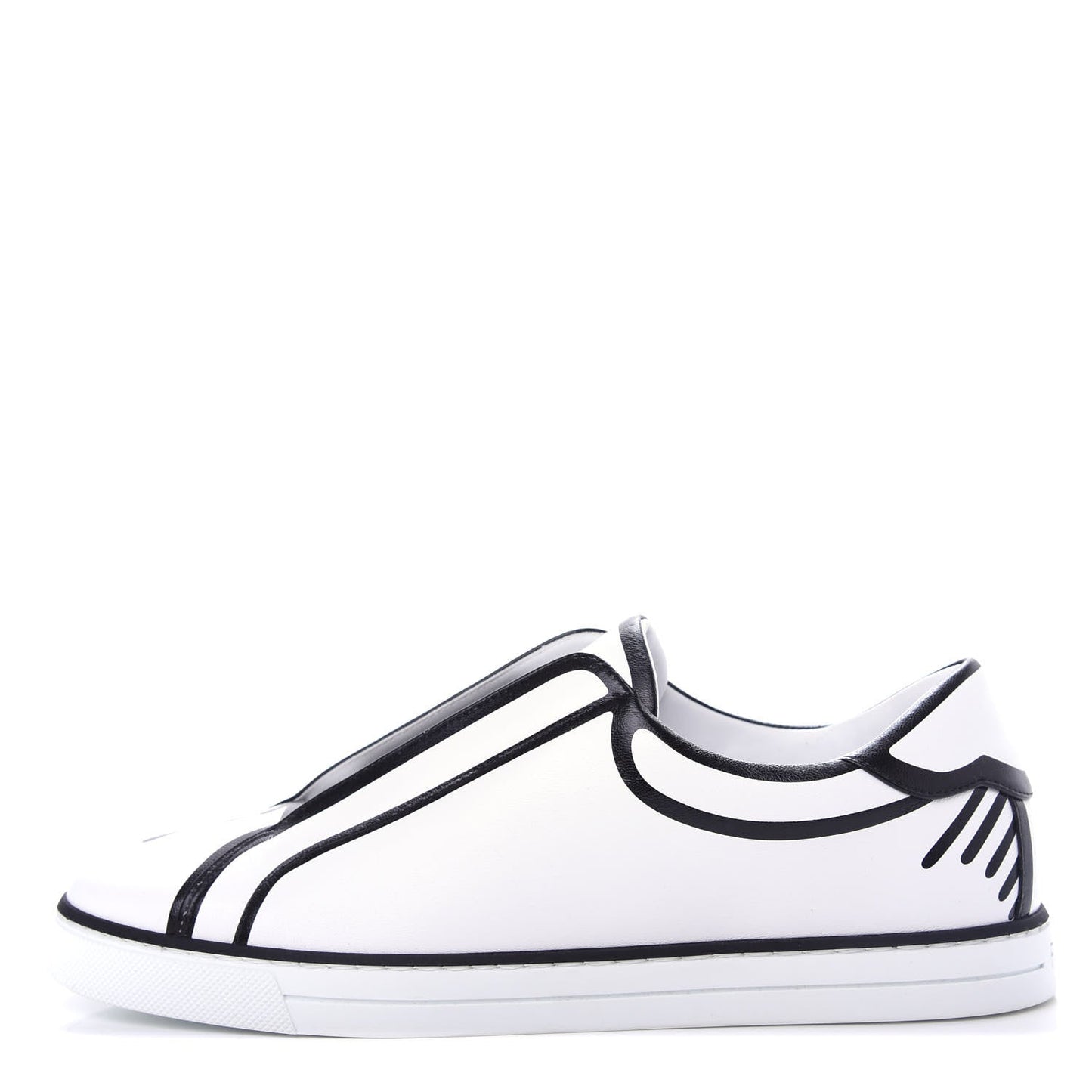 FENDI X JOSHUA VIDES NAPPA LEATHER FF SLIP-ON SNEAKERS