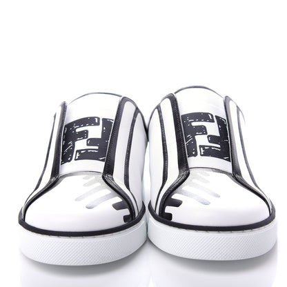 FENDI X JOSHUA VIDES NAPPA LEATHER FF SLIP-ON SNEAKERS