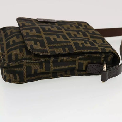 FENDI FF ZUCCA CANVAS MINI MESSENGER BAG
