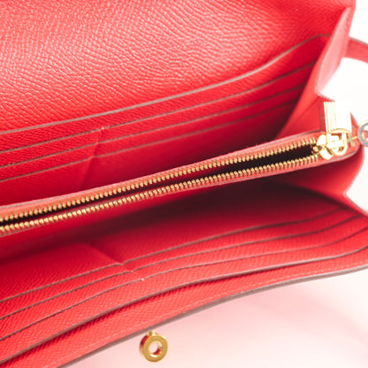Hermes Kelly Wallet Rouge Tomate (S5) Epsom Gold hardware X Stamp