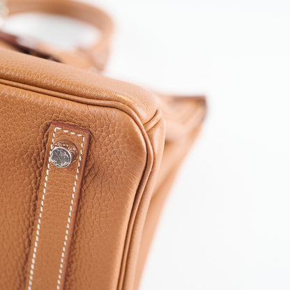 Hermes Birkin 30 Gold Togo Palladium HW X Stamp