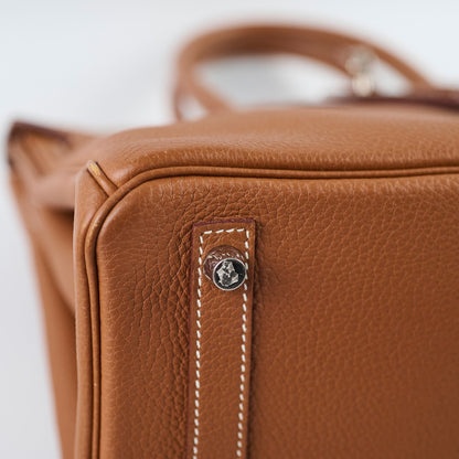Hermes Birkin 30 Gold Togo Palladium HW X Stamp