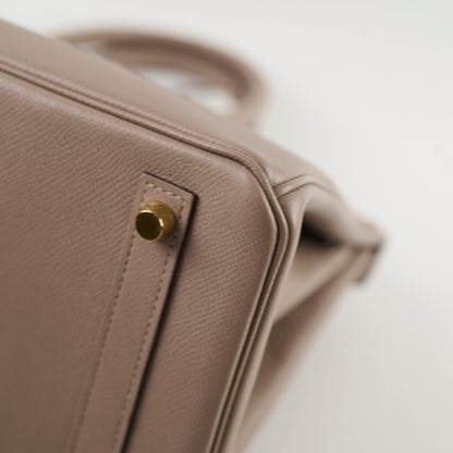 Hermes Birkin 30 Epsom Gris Tourterelle Stamp C