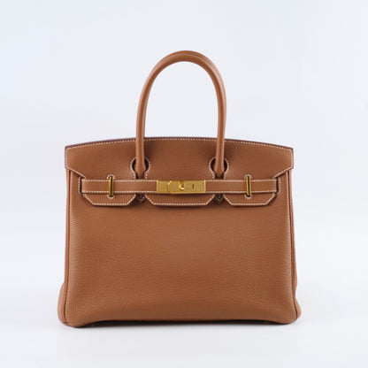 Hermes Birkin 30 Gold GHW C Stamp