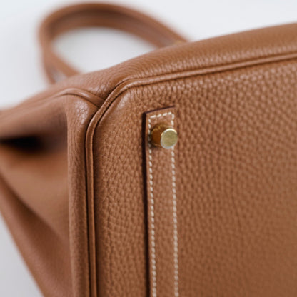Hermes Birkin 30 Gold GHW C Stamp