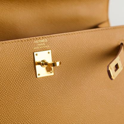 Hermes Kelly 25 Epsom Sesame - Z Stamp