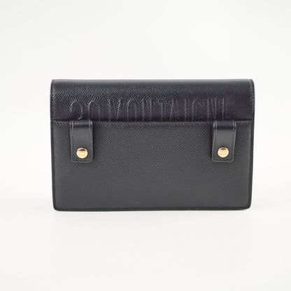 Christian Dior 2 in 1 30 Montaigne Pouch Black Calfskin