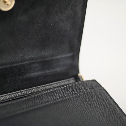 Christian Dior 2 in 1 30 Montaigne Pouch Black Calfskin