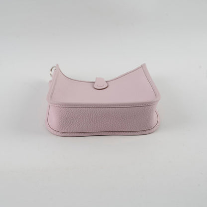 Hermes Mini Evelyne Clemence Mauve Pale W Stamp