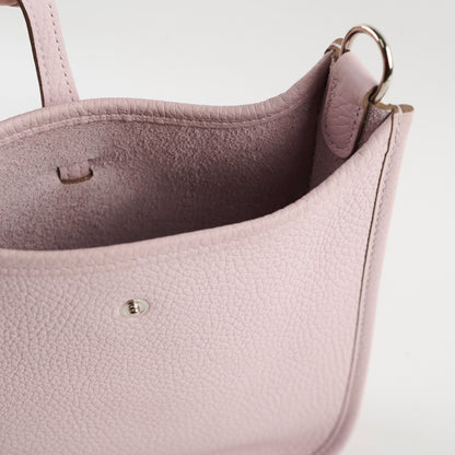 Hermes Mini Evelyne Clemence Mauve Pale W Stamp