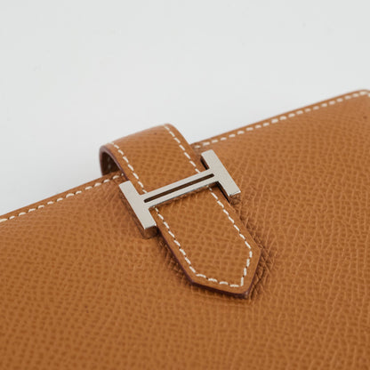 Hermes Mini Bearn Wallet Gold Epsom PHW