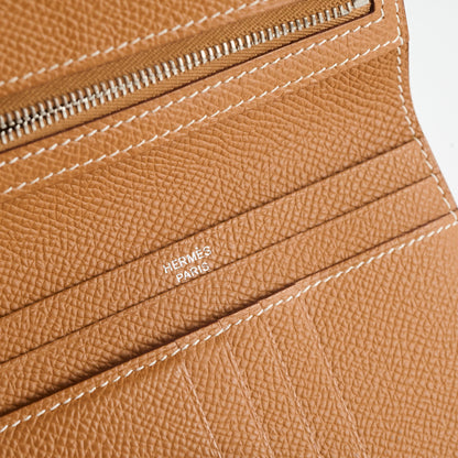 Hermes Mini Bearn Wallet Gold Epsom PHW