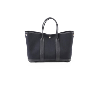 Hermes Garden Party 30 Black Canvas Y Stamp