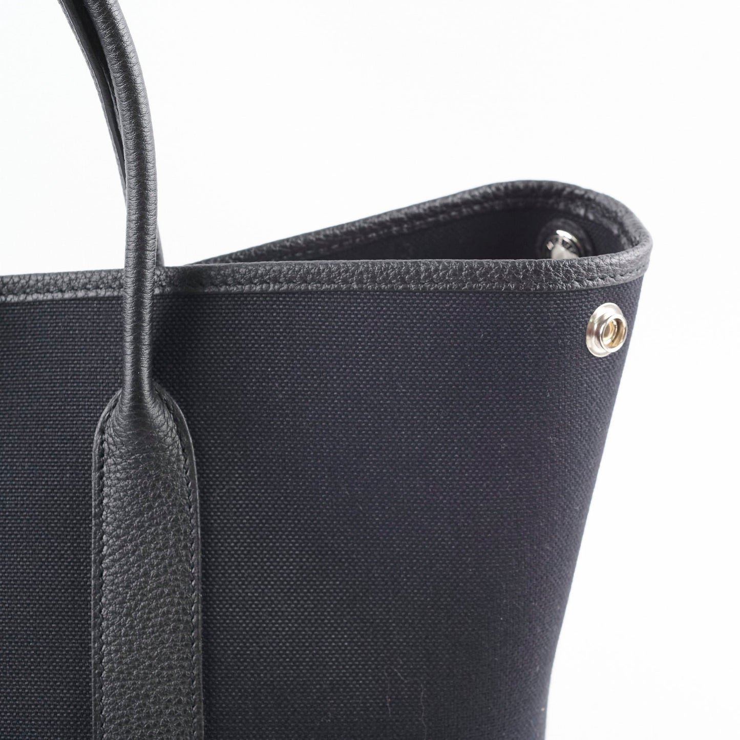 Hermes Garden Party 30 Black Canvas Y Stamp