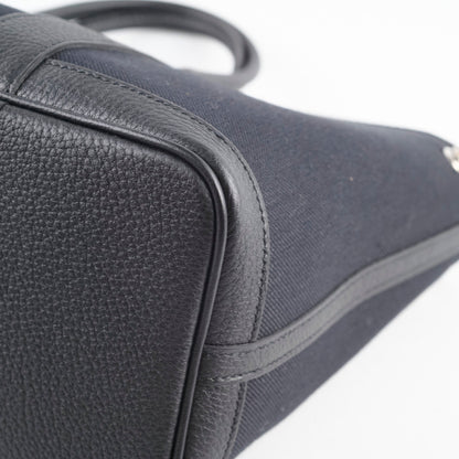 Hermes Garden Party 30 Black Canvas Y Stamp