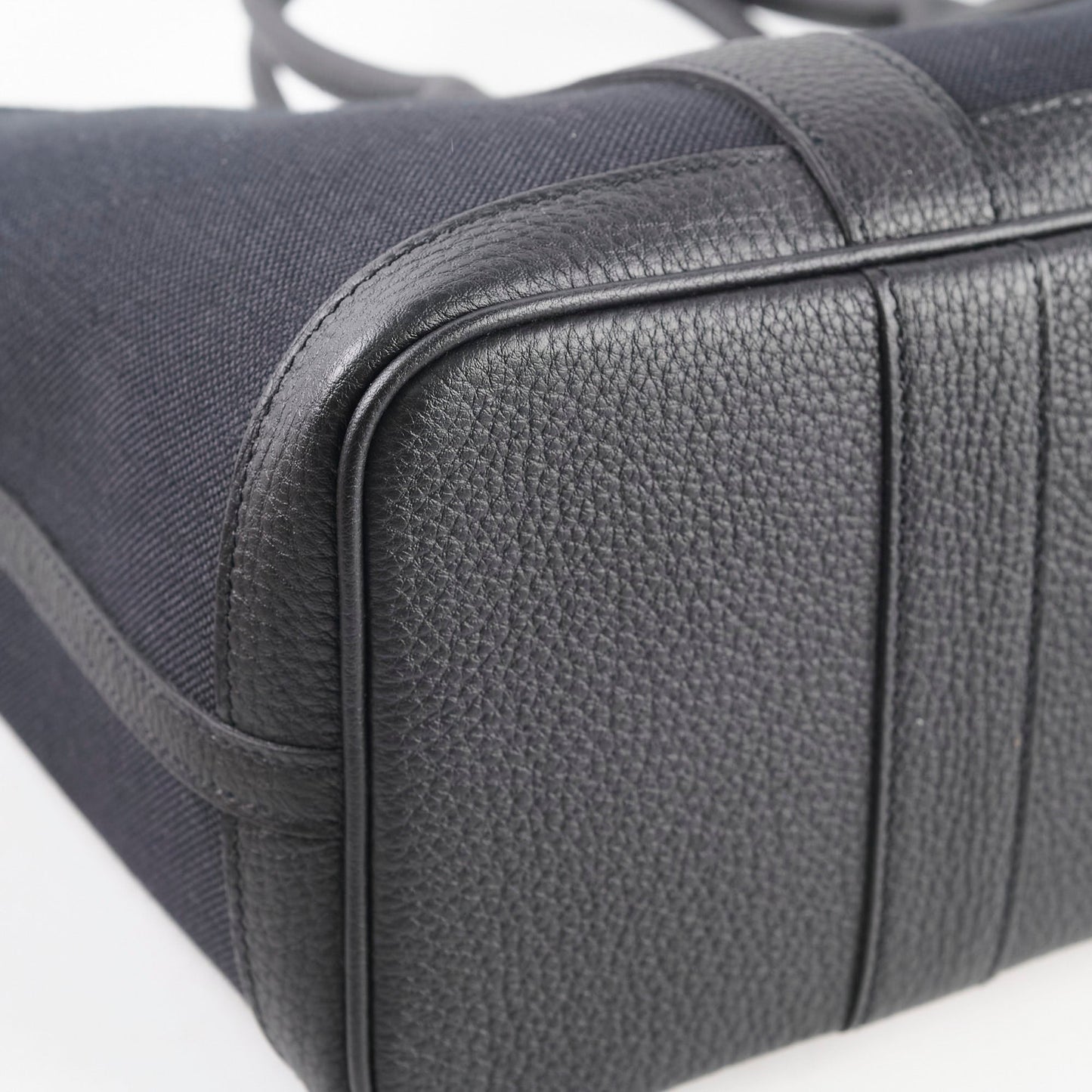 Hermes Garden Party 30 Black Canvas Y Stamp