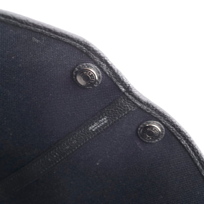 Hermes Garden Party 30 Black Canvas Y Stamp