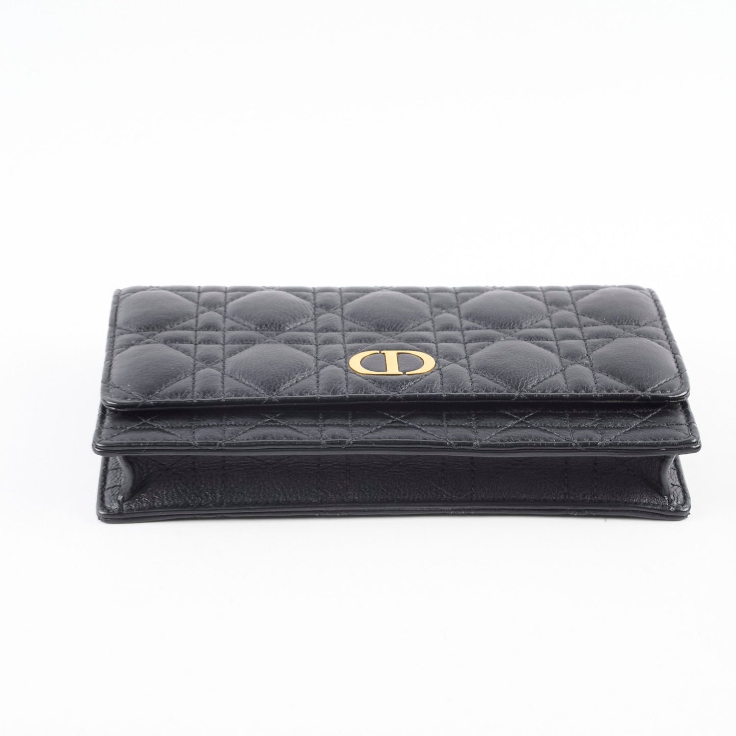 Dior Caro Black Belt Pouch with Chain