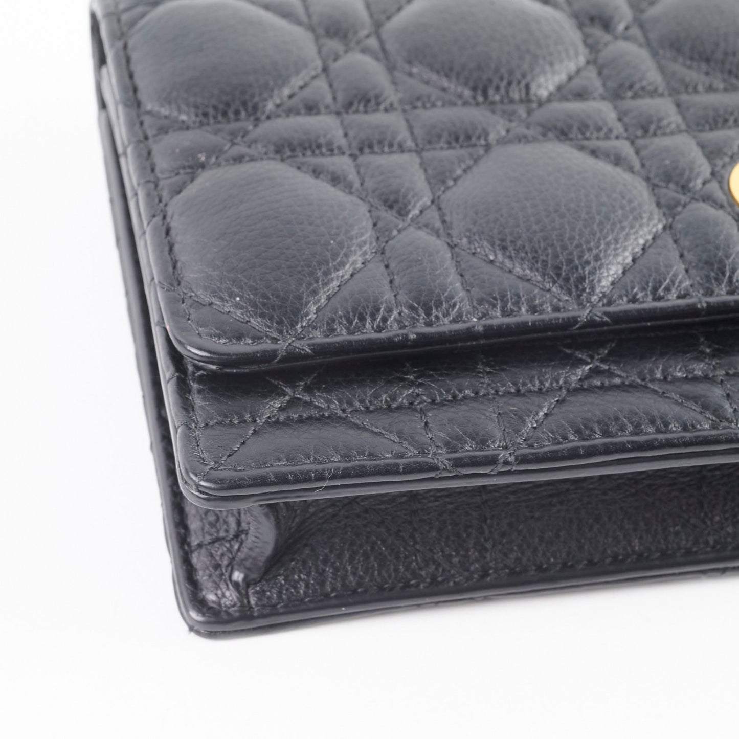 Dior Caro Black Belt Pouch with Chain