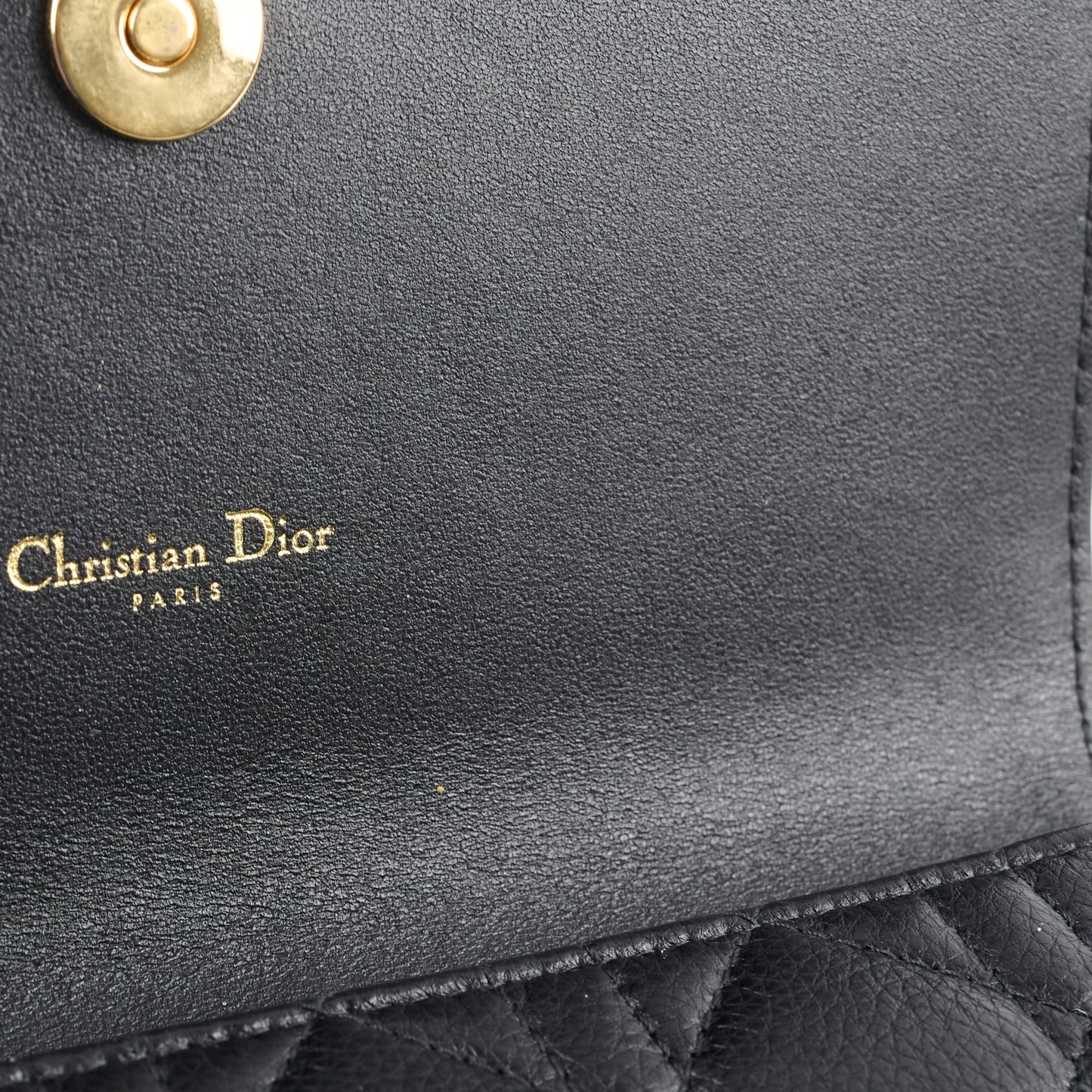 Dior Caro Black Belt Pouch with Chain
