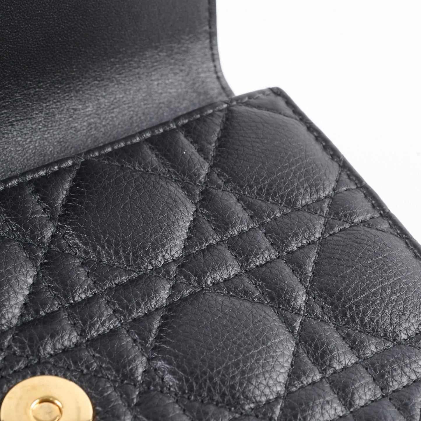 Dior Caro Black Belt Pouch with Chain