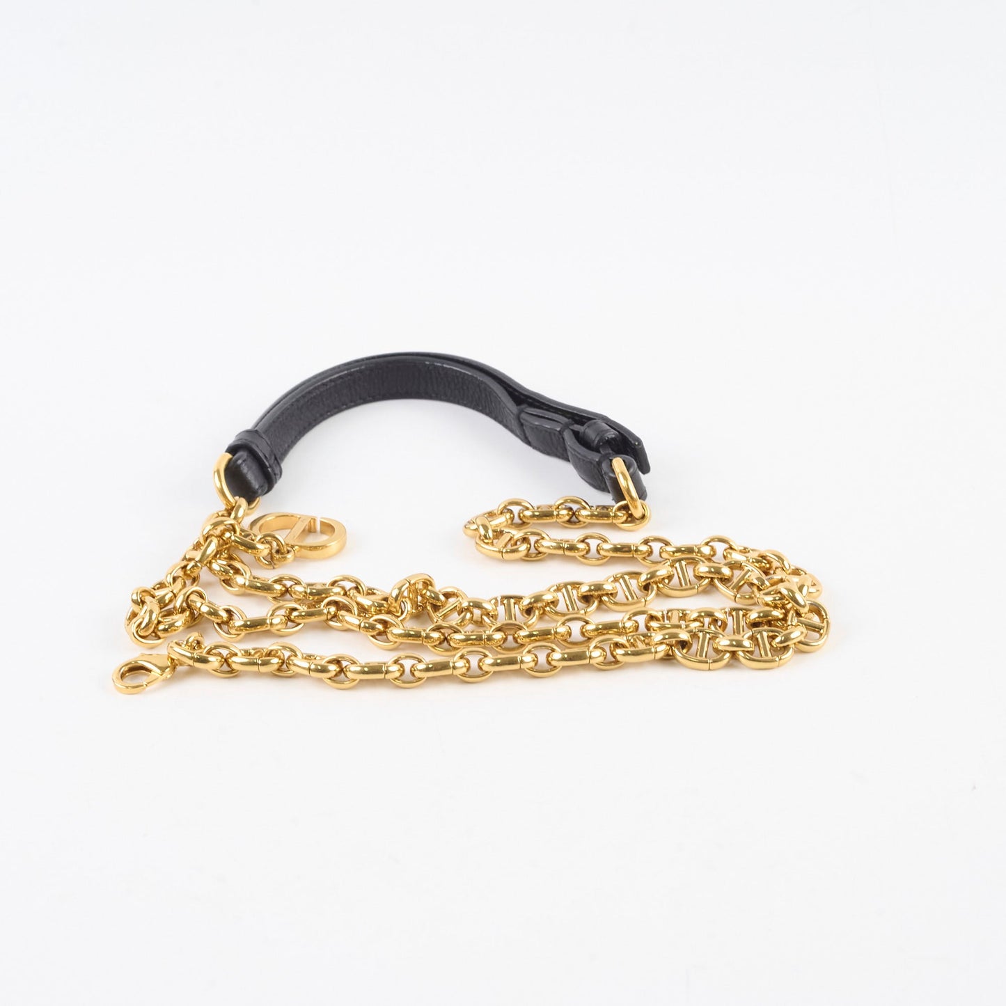 Dior Caro Black Belt Pouch with Chain