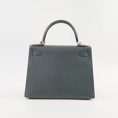 Hermes Kelly 28 Y7 Bleu Orage Epsom GHW Z Stamp