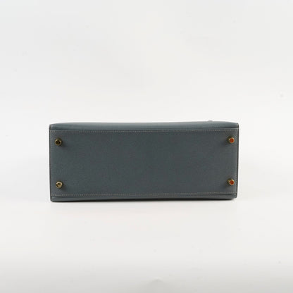 Hermes Kelly 28 Y7 Bleu Orage Epsom GHW Z Stamp