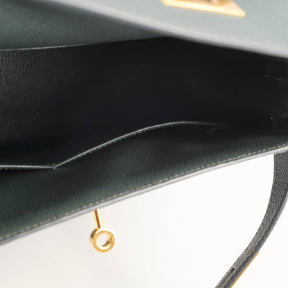 Hermes Kelly 28 Y7 Bleu Orage Epsom GHW Z Stamp