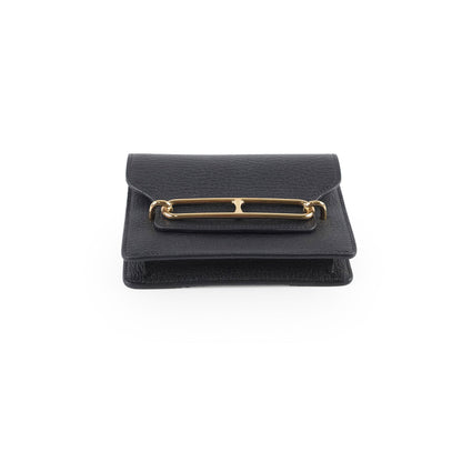 Hermes Roulis Slim Cheve Belt Bag Wallet Pouch Black
