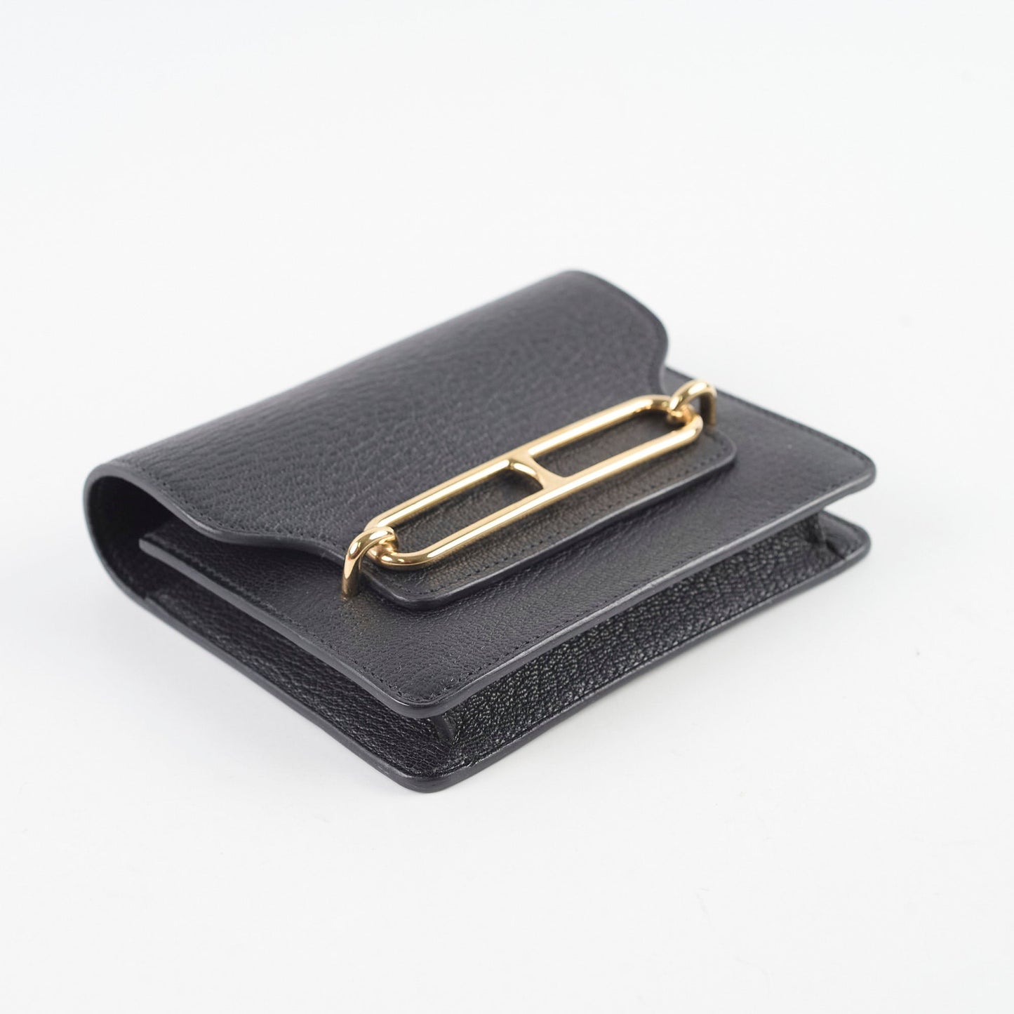 Hermes Roulis Slim Cheve Belt Bag Wallet Pouch Black