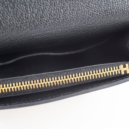 Hermes Roulis Slim Cheve Belt Bag Wallet Pouch Black