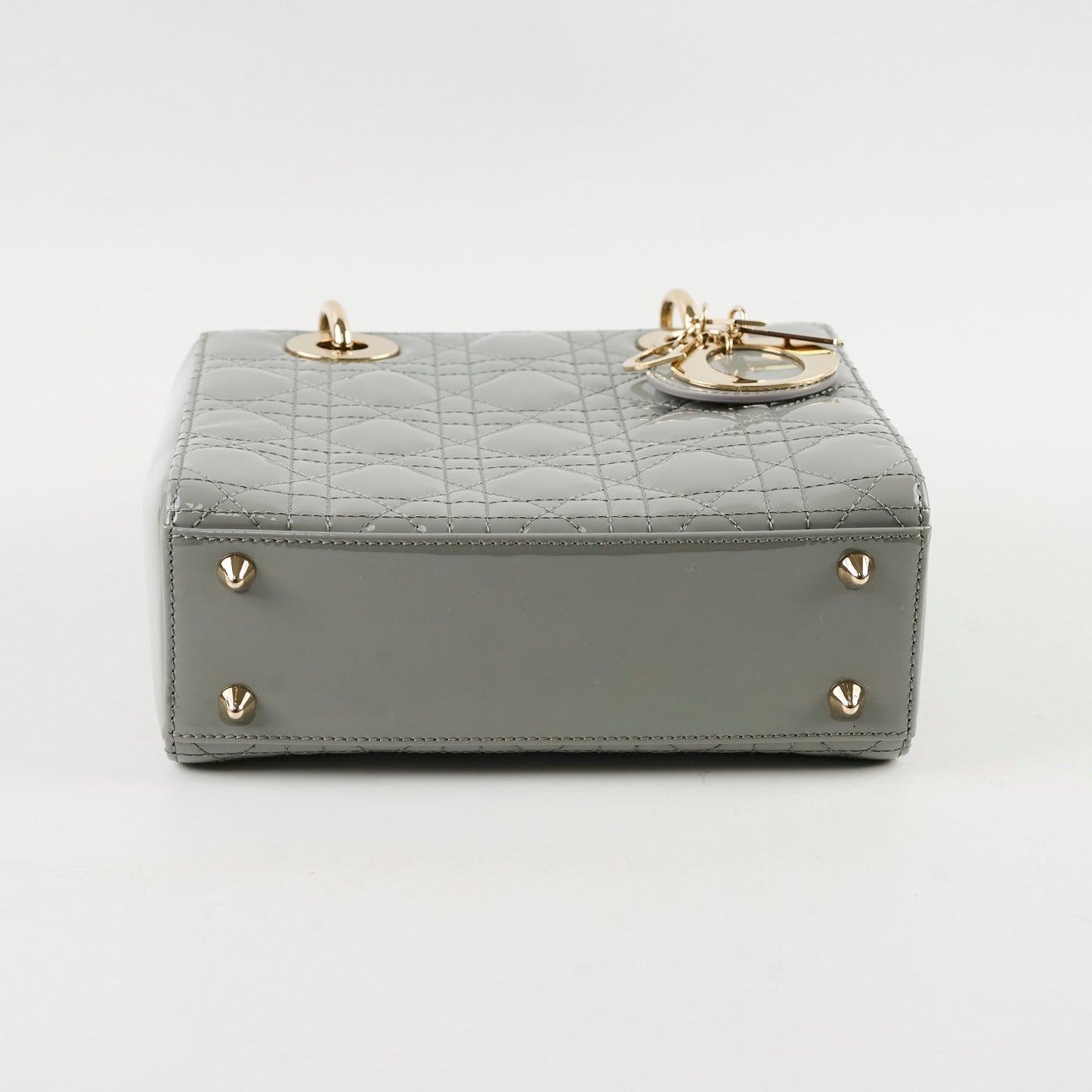 Christian Dior Lady Dior Small Patent Grey