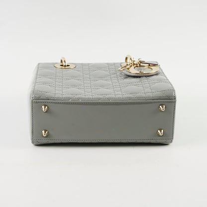 Christian Dior Lady Dior Small Patent Grey