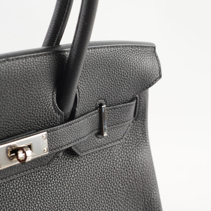 Hermes Birkin 30 Togo Noir - A Stamp 2017