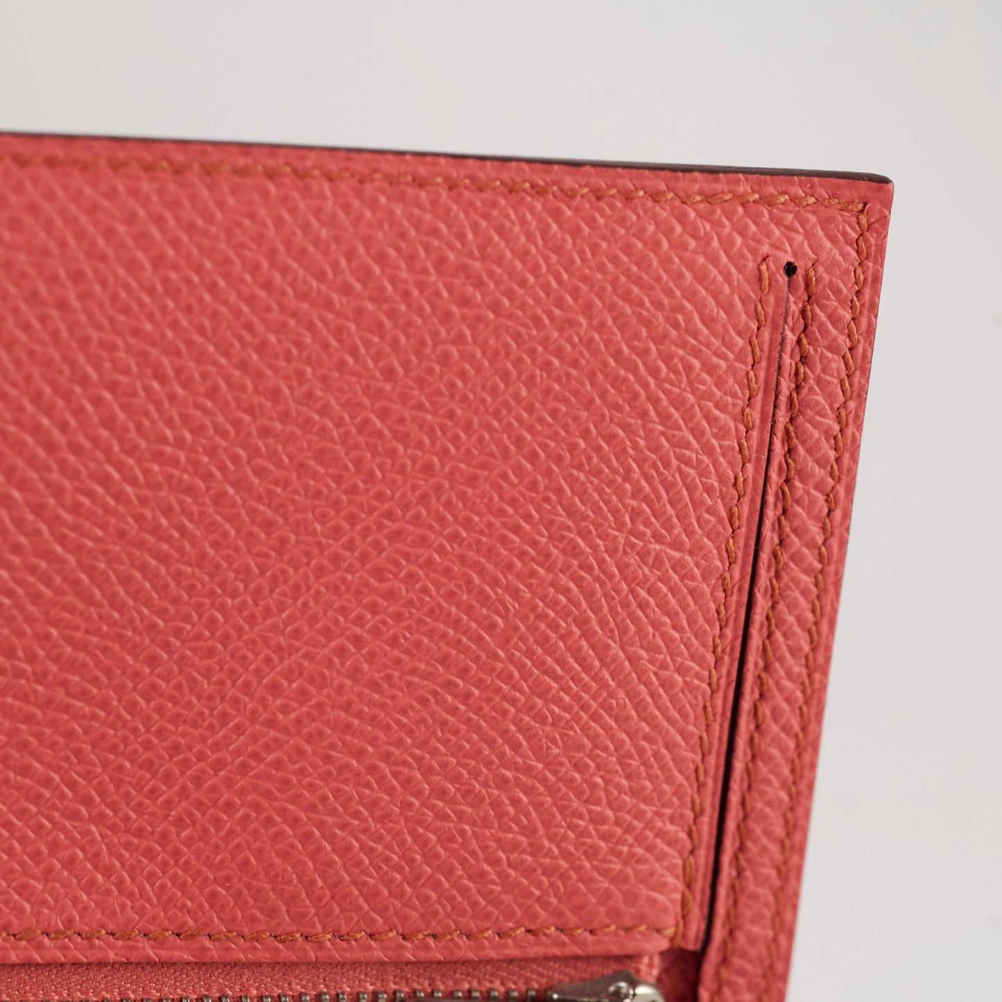 Hermes Bearn Wallet Epsom Rouge Casaque/Flamingo - Stamp Square Q