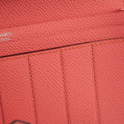 Hermes Bearn Wallet Epsom Rouge Casaque/Flamingo - Stamp Square Q