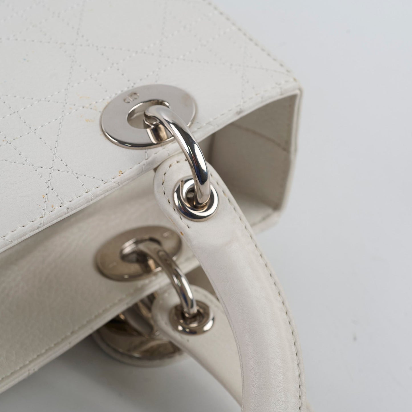 Christian Dior Medium Lady Dior White
