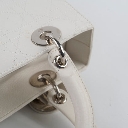 Christian Dior Medium Lady Dior White