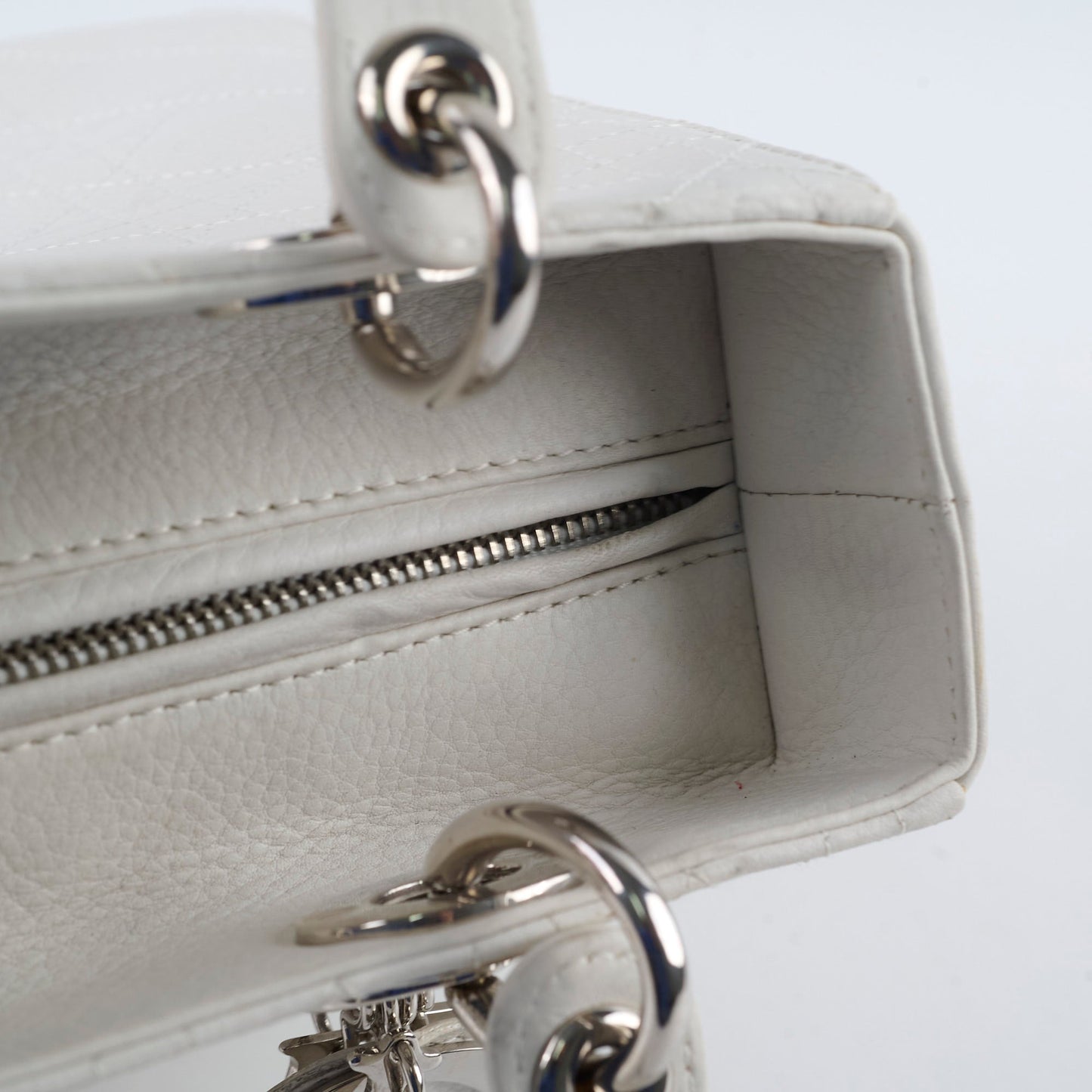 Christian Dior Medium Lady Dior White