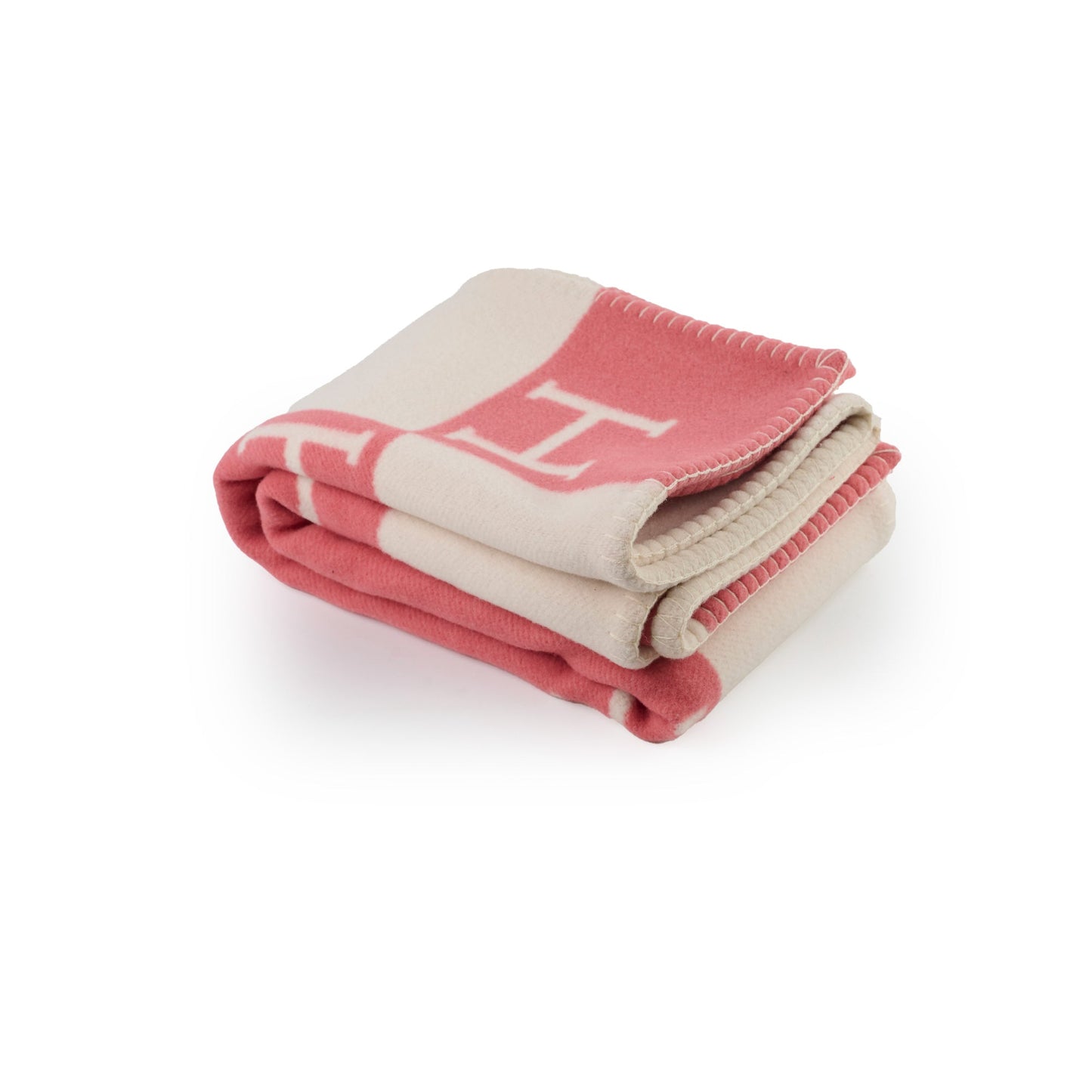 Hermes Avalon Baby Blanket Pink White
