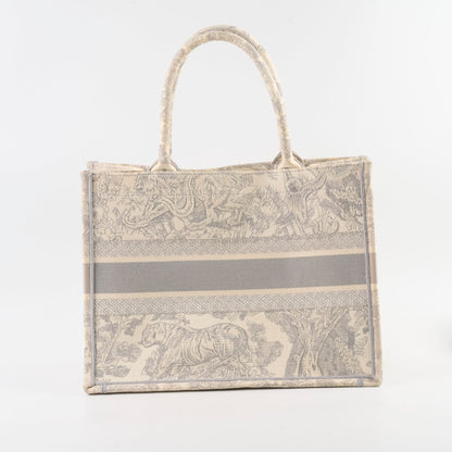 Christian Dior Medium Book Tote Grey