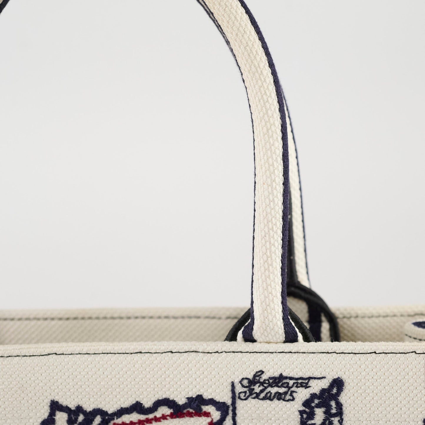 Dior Large Book Tote Navy Red Cream Maps