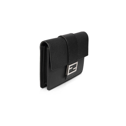 Fendi 2019 Black Calfskin Baguette Clutch